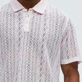 Camisa Rue Khali Knit Polo - Rosa
