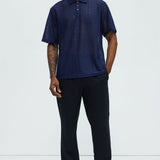 Camisa Rue Khali Knit Polo - Azul Marino