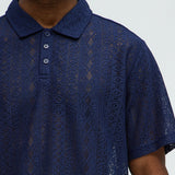 Camisa Rue Khali Knit Polo - Azul Marino