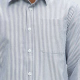 Camisa Abotonada Subtle Stripe - Gris/Combinado