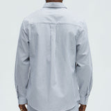 Camisa Abotonada Subtle Stripe - Gris/Combinado