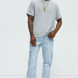 Camiseta Geo Chenille Knit Crewneck - Gris
