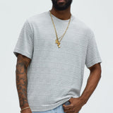 Camiseta Geo Chenille Knit Crewneck - Gris