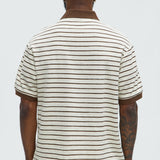 Camisa Terry Striped Polo - Crema/Combinación