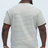 Camisa Terry Striped Polo - Crema/Combinación