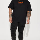Camisa De Manga Corta Paris Drip - Negro