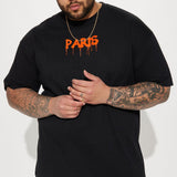 Camisa De Manga Corta Paris Drip - Negro