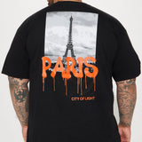 Camisa De Manga Corta Paris Drip - Negro