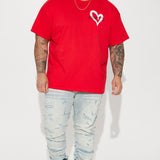 Camisa De Manga Corta Amor Studio - Rojo