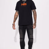 Camisa De Manga Corta Paris Drip - Negro