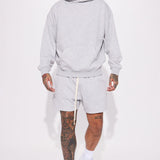 Shorts Tyson Oversize Heavyweight Sweat - Gris Suave