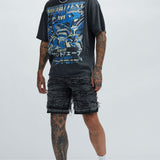 Camisa De Manga Corta Transformers Metalfest Oversized - Negro