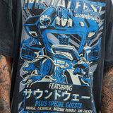 Camisa De Manga Corta Transformers Metalfest Oversized - Negro