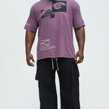 Camisa De Manga Corta All Seeing Eyes Oversized - Morado