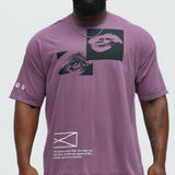 Camisa De Manga Corta All Seeing Eyes Oversized - Morado
