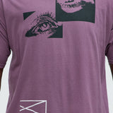 Camisa De Manga Corta All Seeing Eyes Oversized - Morado