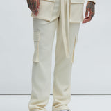Pantalones Tipo Cargo Show Up Snap - Hueso