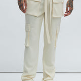 Pantalones Tipo Cargo Show Up Snap - Hueso
