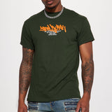 Camisa De Manga Corta NYC Graff - Verde