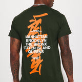 Camisa De Manga Corta NYC Graff - Verde