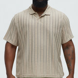 Camisa Dudley Open Knit Polo - Bronceado