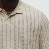 Camisa Dudley Open Knit Polo - Bronceado