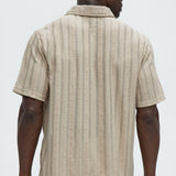 Camisa Dudley Open Knit Polo - Bronceado