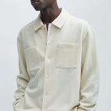 Camisa Kina Textured Long Sleeve - Hueso