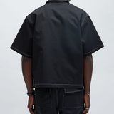 Camisa Curtis Contrast Stitch - Negro