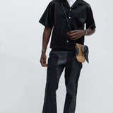 Camisa Caicos Faux Leather - Negro