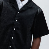 Camisa Caicos Faux Leather - Negro
