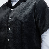 Camisa Caicos Faux Leather - Negro