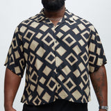Camisa Geo Around - Café Oscuro