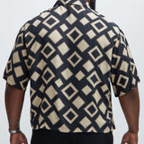 Camisa Geo Around - Café Oscuro