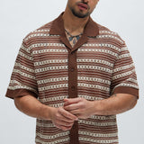 Camisa Mario Textured - Café/Combinado