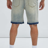 Mis Idea Relajada Pantalones Cortos de Mezclilla - Lavado Azul Vintage