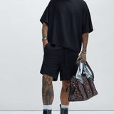 Camisa De Manga Corta Zyler Textured Boxy - Negro