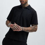 Camisa Polo Cairo Textured - Negro