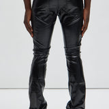 Pantalón Came To Party Cargo Flare Waxed - Negro