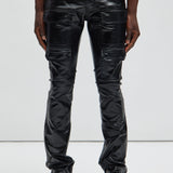Pantalón Came To Party Cargo Flare Waxed - Negro