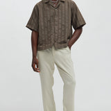 Camisa Runway Textured - Café
