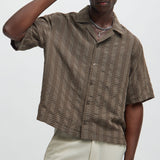 Camisa Runway Textured - Café