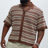 Camisa Mario Textured - Café/Combinado