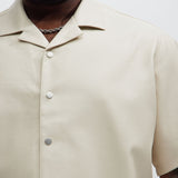 Camisa de piel sintética Prospect - Crema