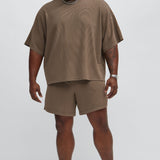 Camisa De Manga Corta Zyler Textured Boxy - Gris Pardo