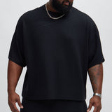 Camisa De Manga Corta Zyler Textured Boxy - Negro
