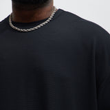 Camisa De Manga Corta Zyler Textured Boxy - Negro