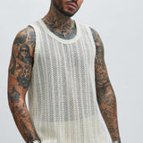 Camiseta De Tirantes Atlas Textured - Blanco