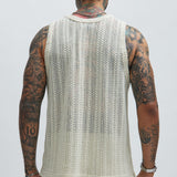 Camiseta De Tirantes Atlas Textured - Blanco