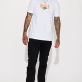 Camisa De Manga Corta Can't Stop The Hustle - Blanco